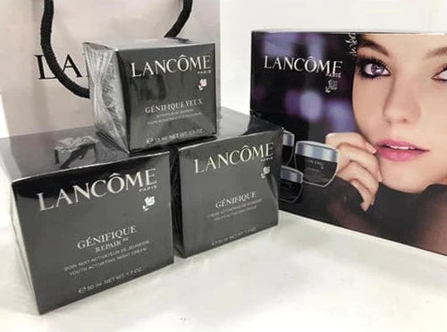 SET TRES CREMAS LANCOME (TRIS) - CREMA DE DÍA 50 GR - CREMA DE NOCHE 50 GR - CREMA CONTORNO DE OJOS 15