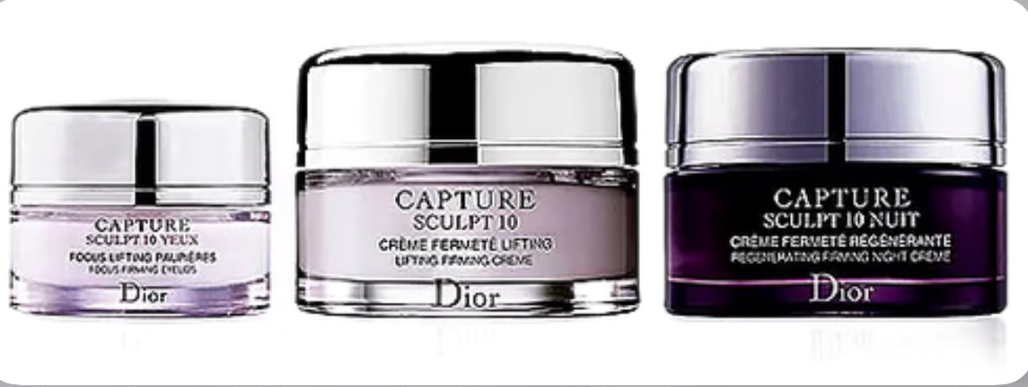 CHRISTIAN DIOR DIOR CAPTURE SCULPT 10 CAJA 3 CREMAS NUIT/FERMÈT/YEUX 