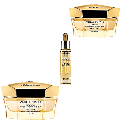 COFANETTO TRE CREME GUERLAIN (TRIS) CREME NUIT 50 ML- CRÈME DE JOUR 50ML -CRÈME JOUR RICHE 15ML